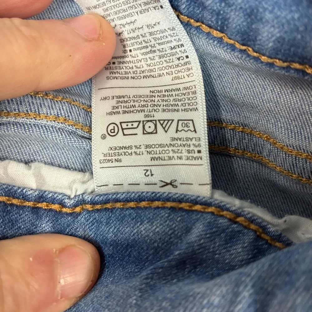 Old Navy Rockstar Super Skinny Jeans Womens‎ 12 Light Wash Blue Mid Rise Stretch
